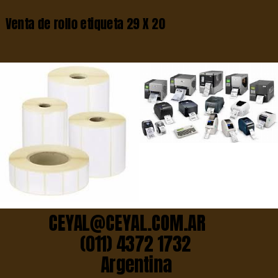 Venta de rollo etiqueta 29 X 20