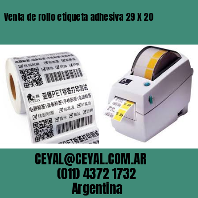 Venta de rollo etiqueta adhesiva 29 X 20