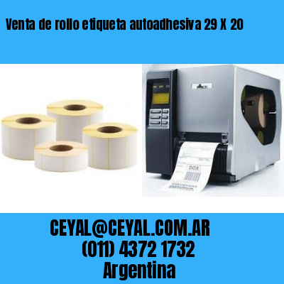 Venta de rollo etiqueta autoadhesiva 29 X 20