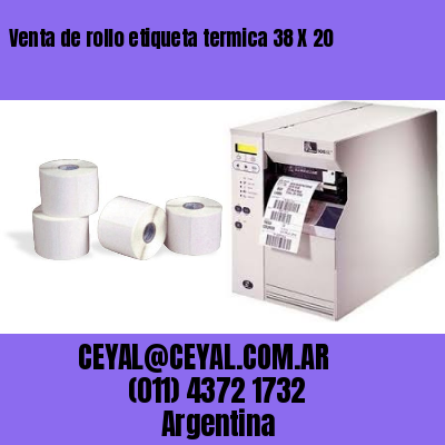 Venta de rollo etiqueta termica 38 X 20