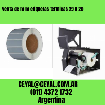 Venta de rollo etiquetas termicas 29 X 20