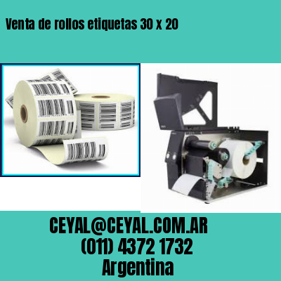 Venta de rollos etiquetas 30 x 20