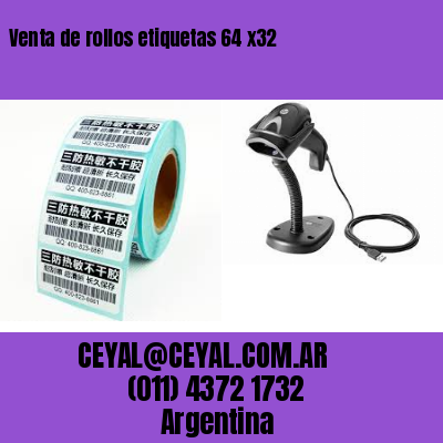 Venta de rollos etiquetas 64 x32