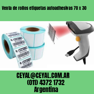 Venta de rollos etiquetas autoadhesivas 70 x 30