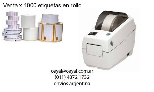 Venta x 1000 etiquetas en rollo