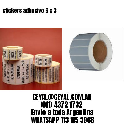stickers adhesivo 6 x 3