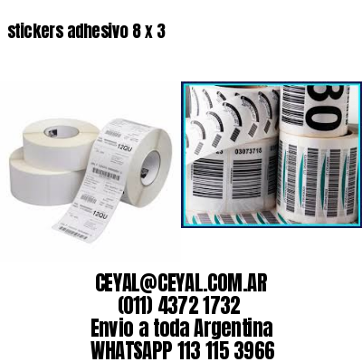 stickers adhesivo 8 x 3