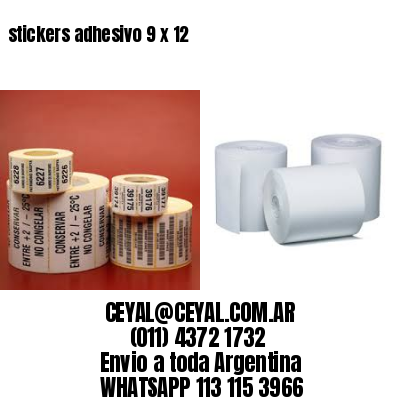 stickers adhesivo 9 x 12