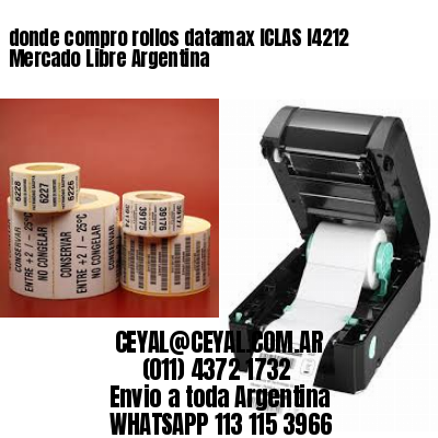donde compro rollos datamax ICLAS I4212 Mercado Libre Argentina