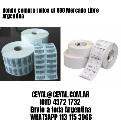 donde compro rollos gt 800 Mercado Libre Argentina