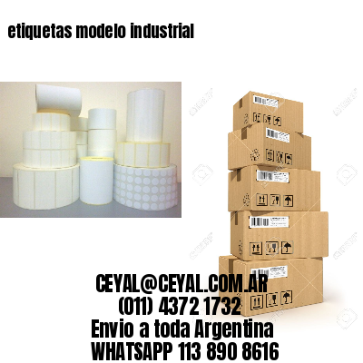 etiquetas modelo industrial