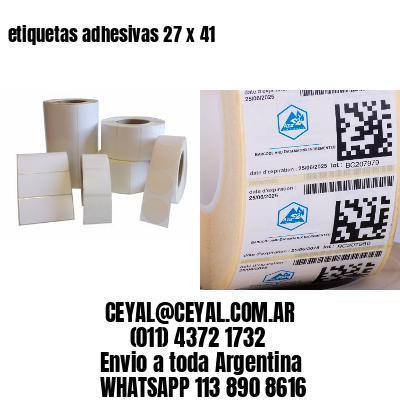 etiquetas adhesivas 27 x 41