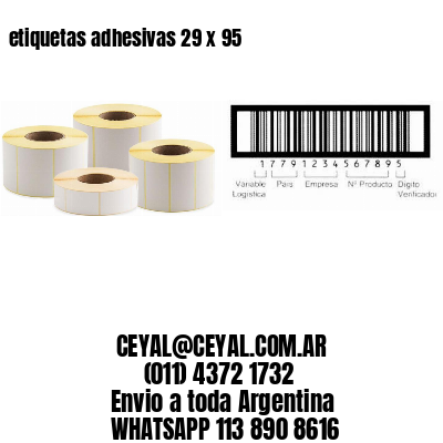 etiquetas adhesivas 29 x 95