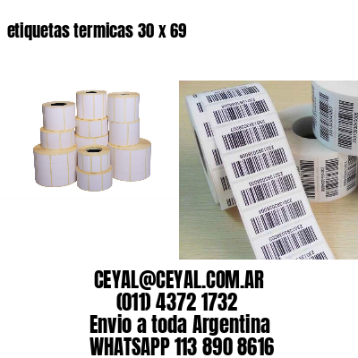 etiquetas termicas 30 x 69