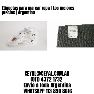 Etiquetas para marcar ropa | Los mejores precios | Argentina