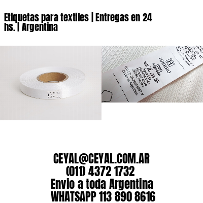 Etiquetas para textiles | Entregas en 24 hs. | Argentina