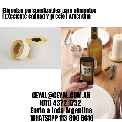Etiquetas personalizables para alimentos | Excelente calidad y precio | Argentina