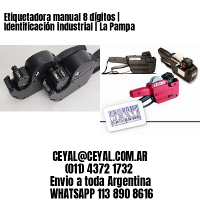 Etiquetadora manual 8 dígitos | Identificación industrial | La Pampa