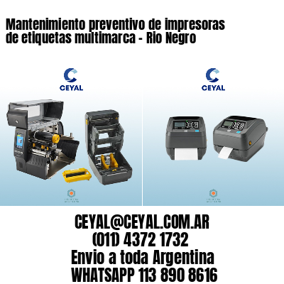 Mantenimiento preventivo de impresoras de etiquetas multimarca - Rio Negro