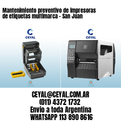 Mantenimiento preventivo de impresoras de etiquetas multimarca - San Juan