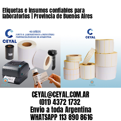 Etiquetas e insumos confiables para laboratorios | Provincia de Buenos Aires