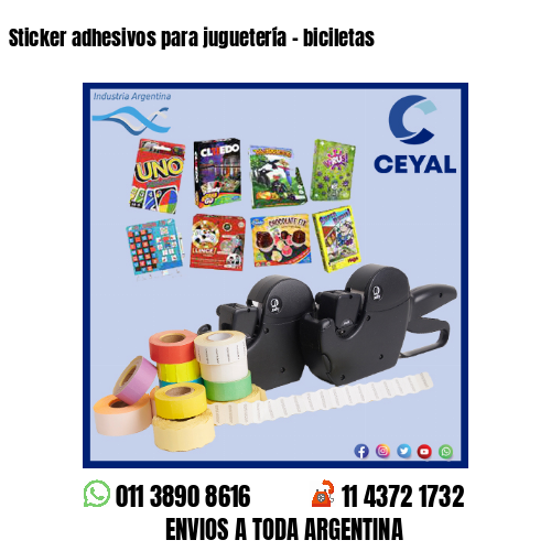 Sticker adhesivos para juguetería – biciletas