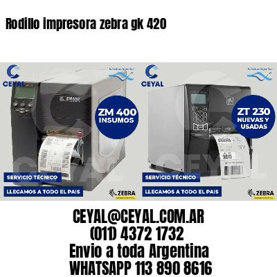 Rodillo impresora zebra gk 420