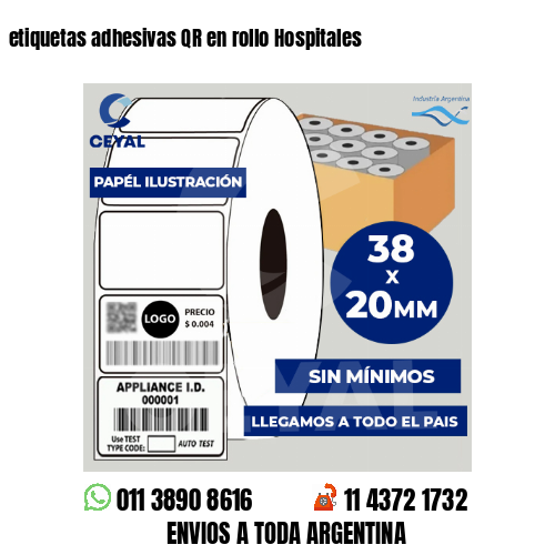 etiquetas adhesivas QR en rollo Hospitales