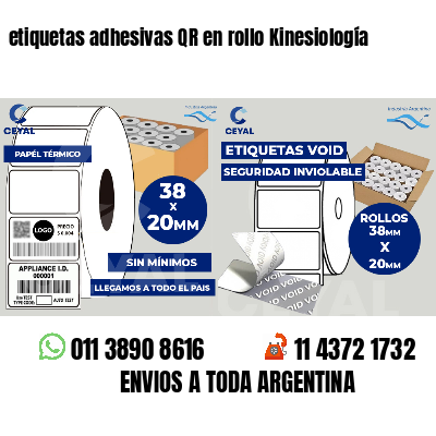 etiquetas adhesivas QR en rollo Kinesiología
