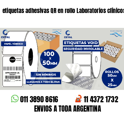 etiquetas adhesivas QR en rollo Laboratorios clínicos