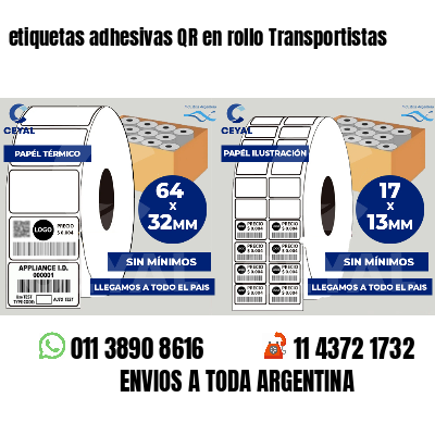 etiquetas adhesivas QR en rollo Transportistas