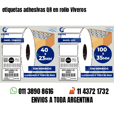 etiquetas adhesivas QR en rollo Viveros