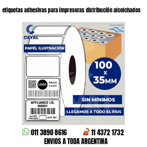 etiquetas adhesivas para impresoras distribución alcolchados