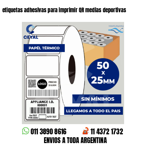 etiquetas adhesivas para imprimir QR medias deportivas