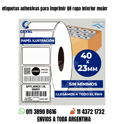 Etiquetas Adhesivas Para Imprimir Qr Ropa Interior Mujer Etiquetas Para Deposito