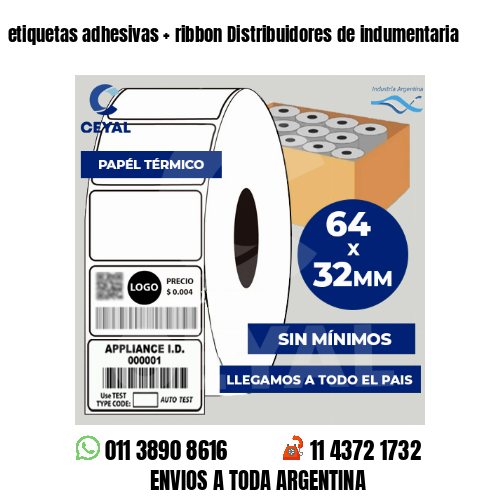 etiquetas adhesivas   ribbon Distribuidores de indumentaria