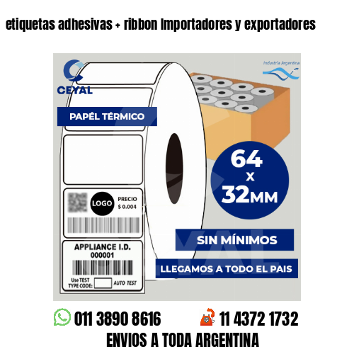 etiquetas adhesivas   ribbon Importadores y exportadores