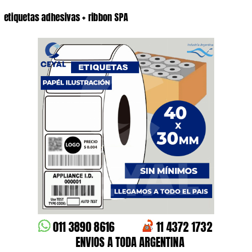 etiquetas adhesivas   ribbon SPA