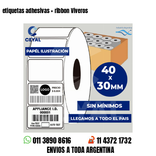 etiquetas adhesivas   ribbon Viveros