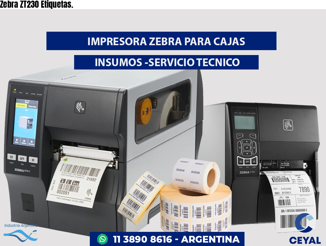 Zebra ZT230 Etiquetas.