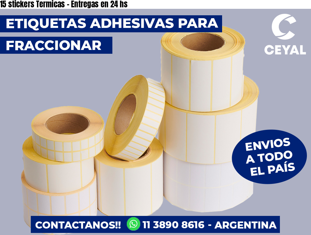 15 stickers Termicas - Entregas en 24 hs