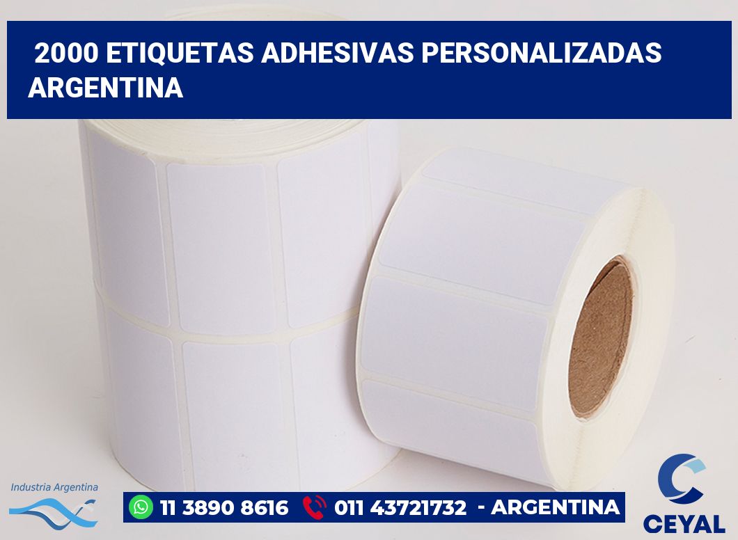 2000 Etiquetas adhesivas personalizadas argentina