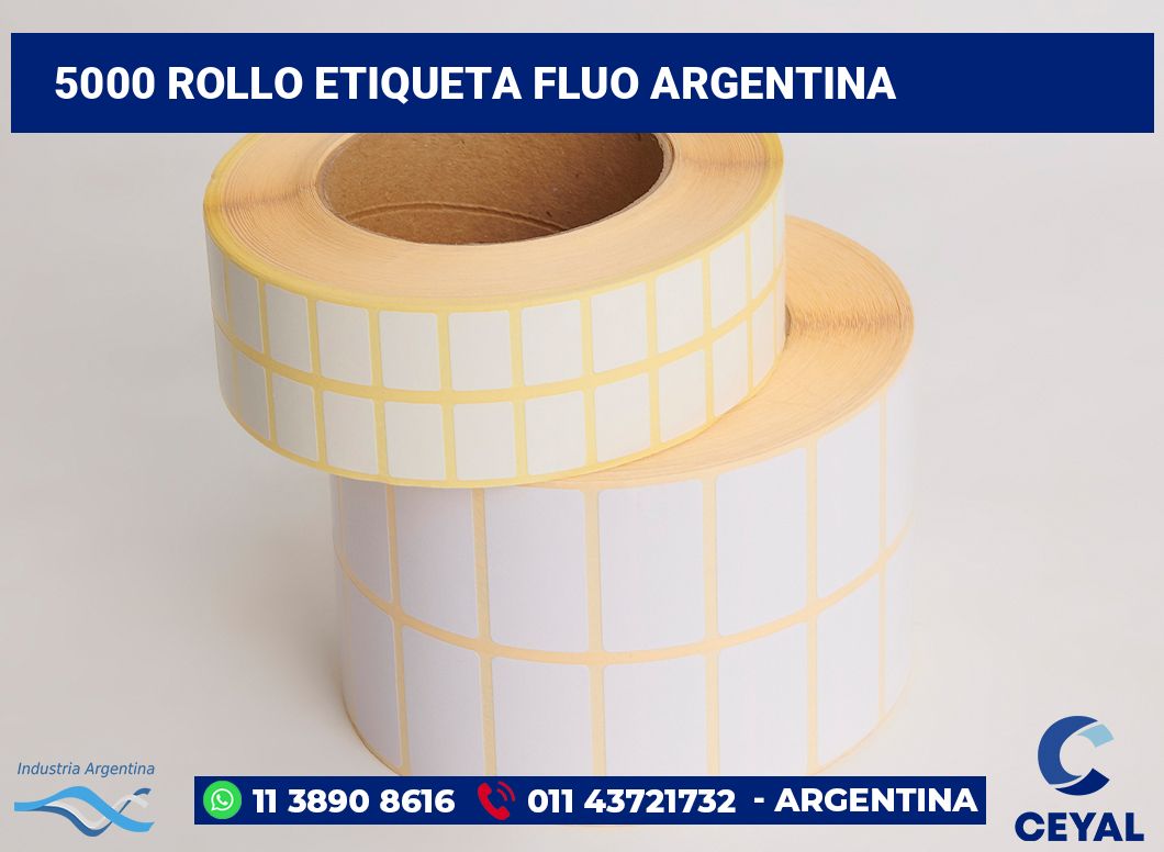 5000 Rollo etiqueta fluo argentina