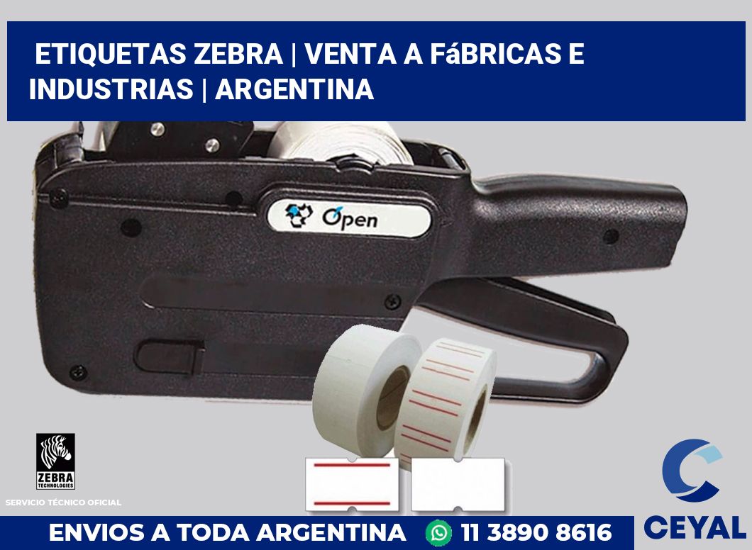 Etiquetas Zebra | Venta a fábricas e industrias | Argentina