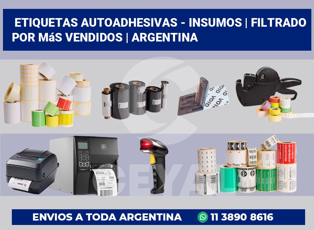 Etiquetas autoadhesivas - insumos | Filtrado por más vendidos | Argentina