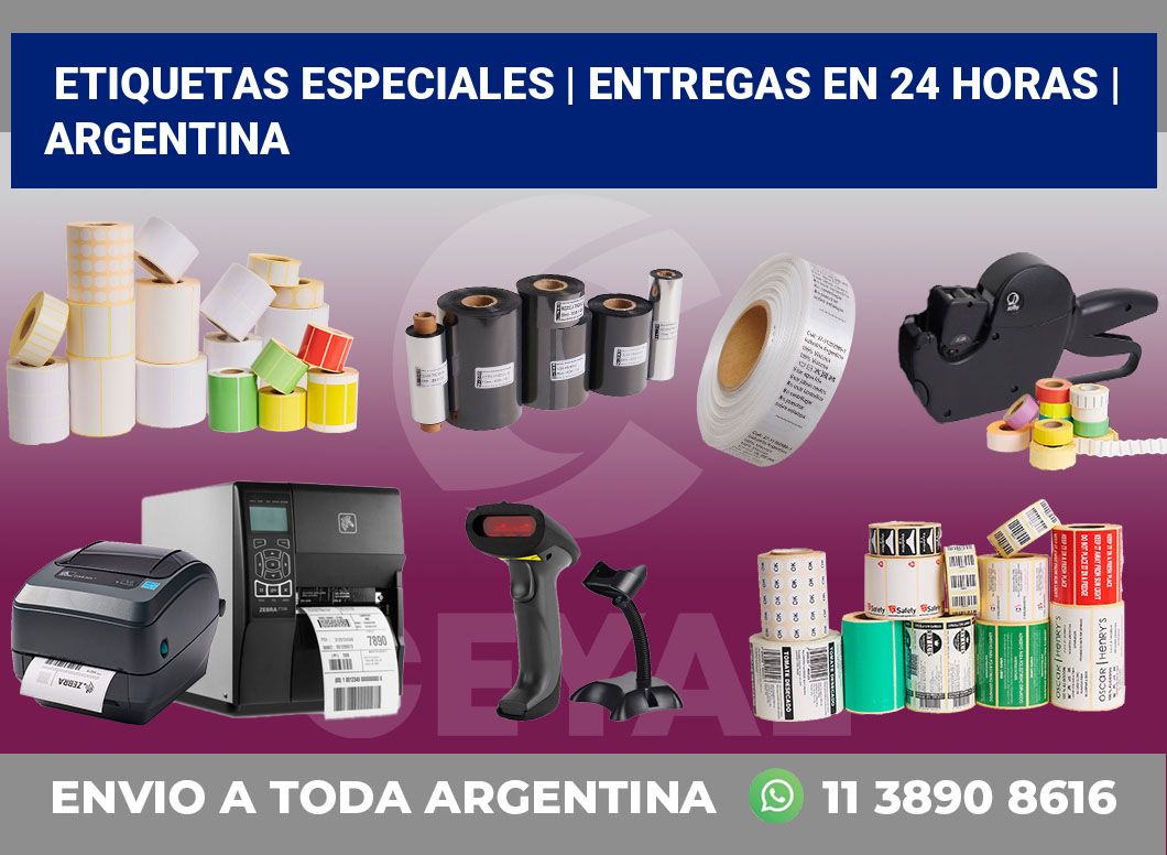 Etiquetas especiales | Entregas en 24 horas | Argentina