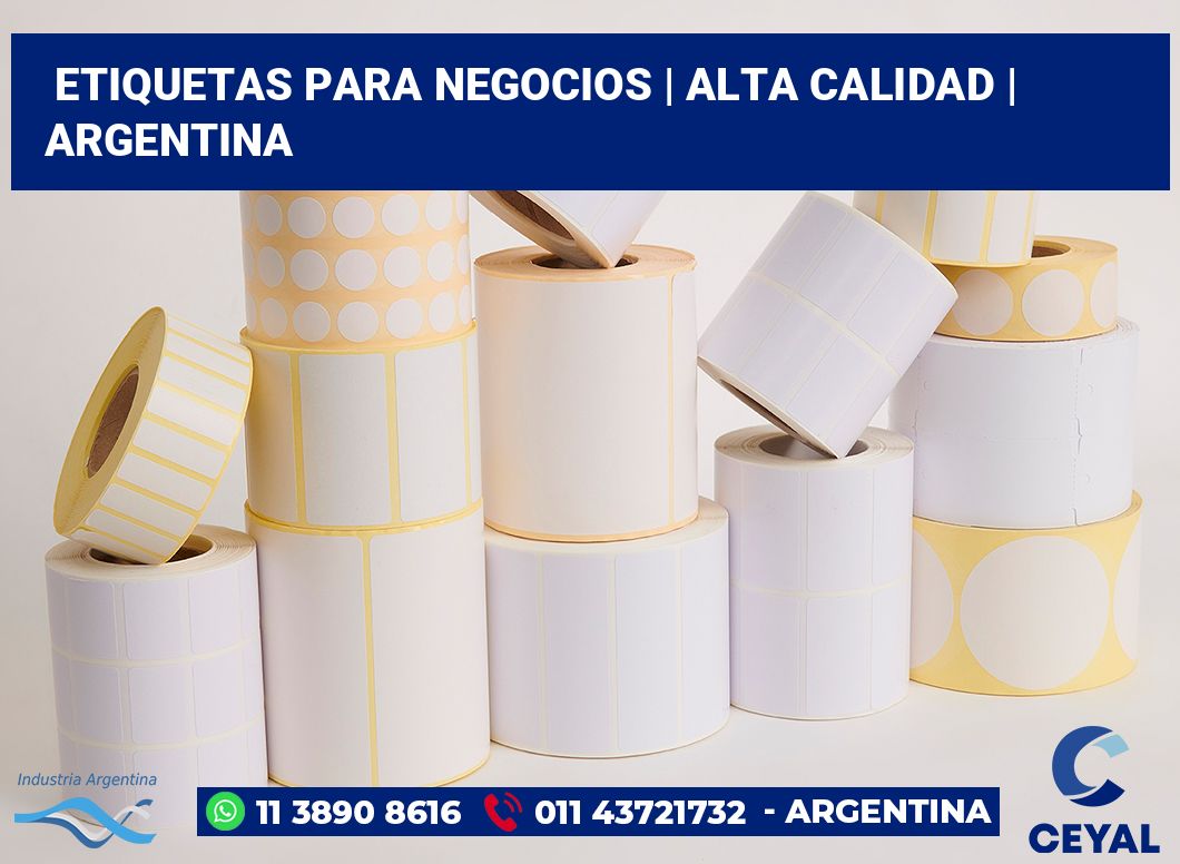 Etiquetas para negocios | Alta calidad | Argentina