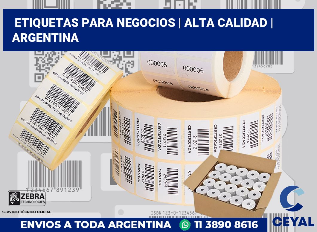 Etiquetas para negocios | Alta calidad | Argentina