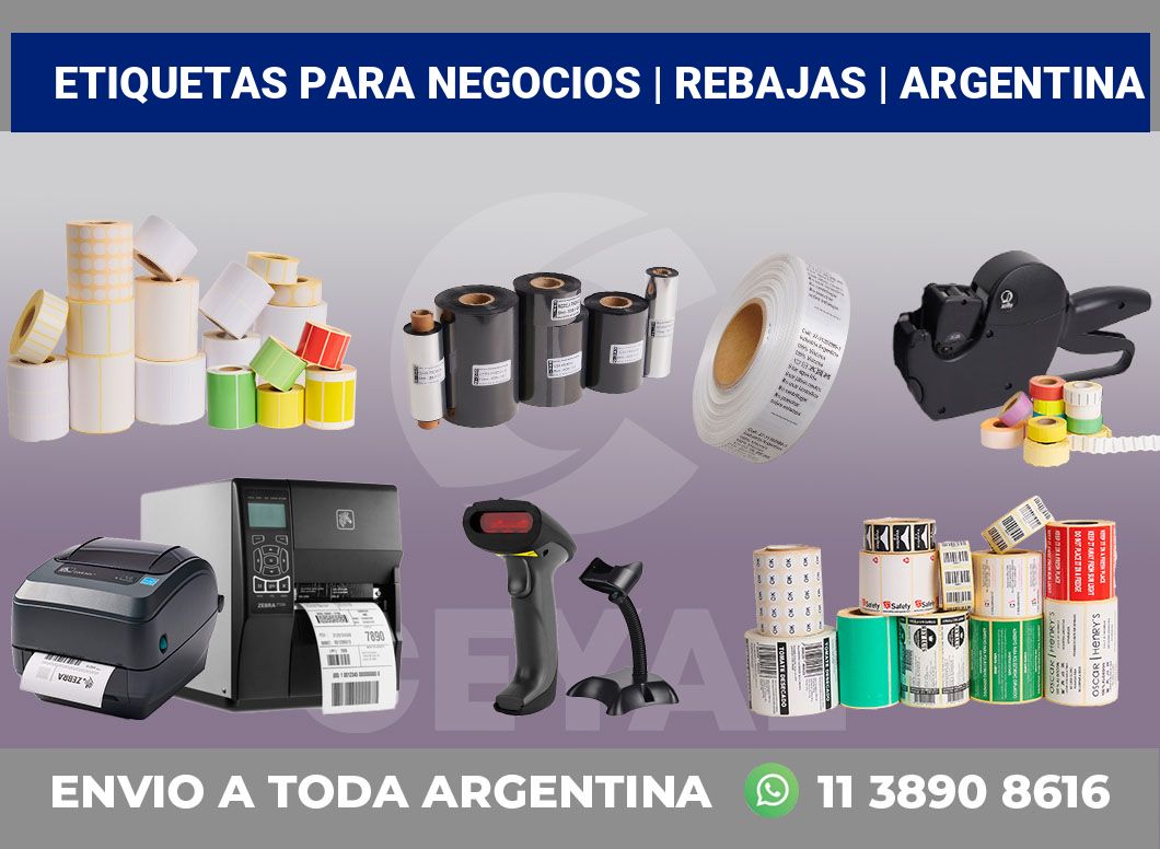 Etiquetas para negocios | Rebajas | Argentina