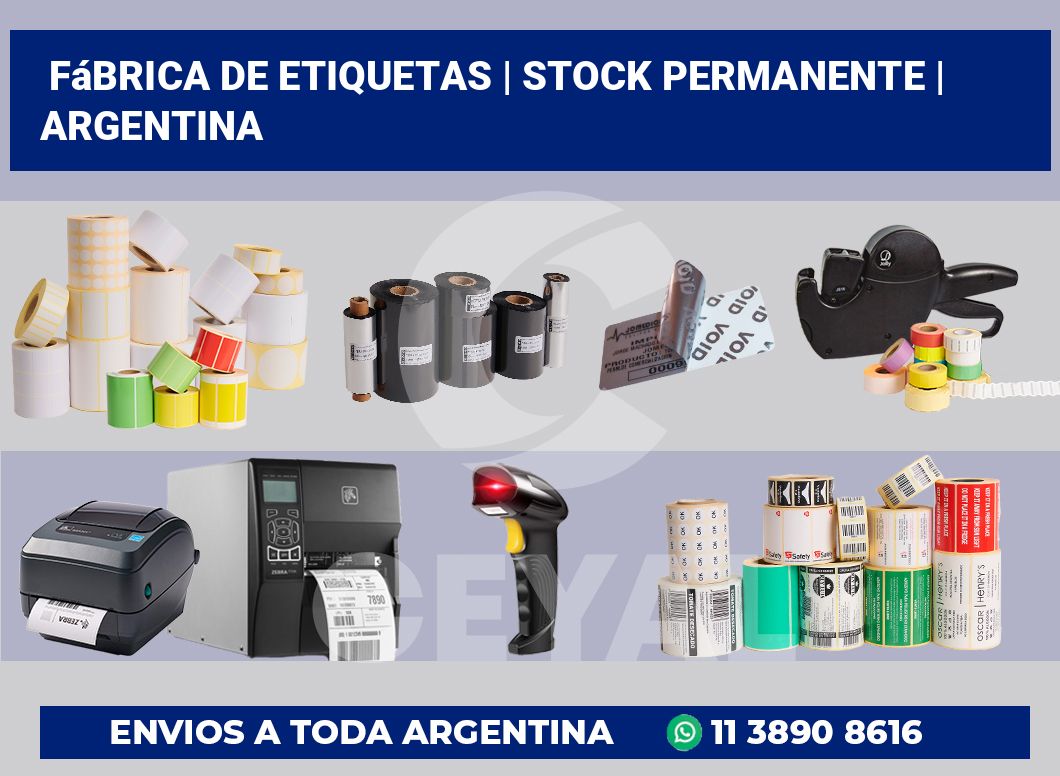 Fábrica de etiquetas | Stock permanente | Argentina